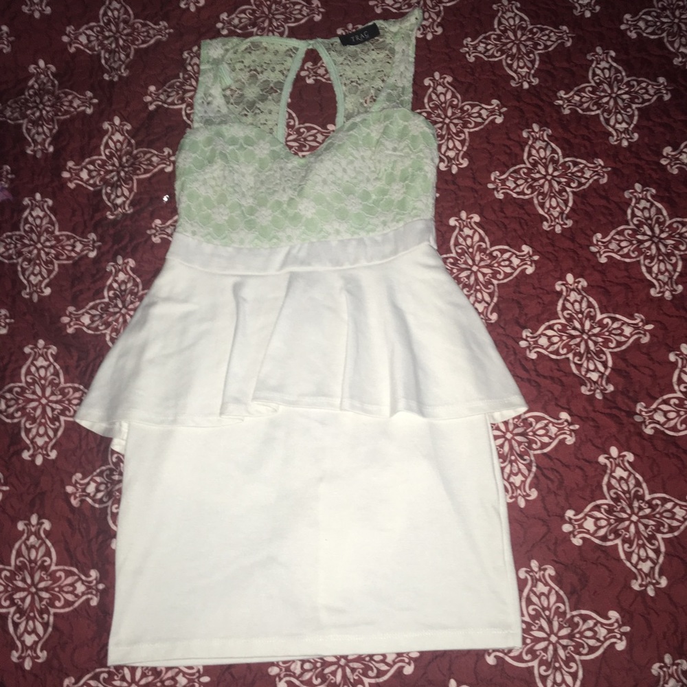 White peplum dress